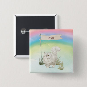 Chapa Cuadrada Nombre personalizado gato persa mascota