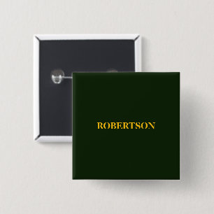 Chapa Cuadrada Nombre personalizado minimalista verde