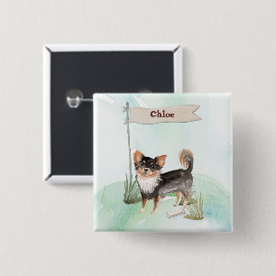 Chapa Cuadrada Nombre personalizado Perro Mascota de Chihuahua la