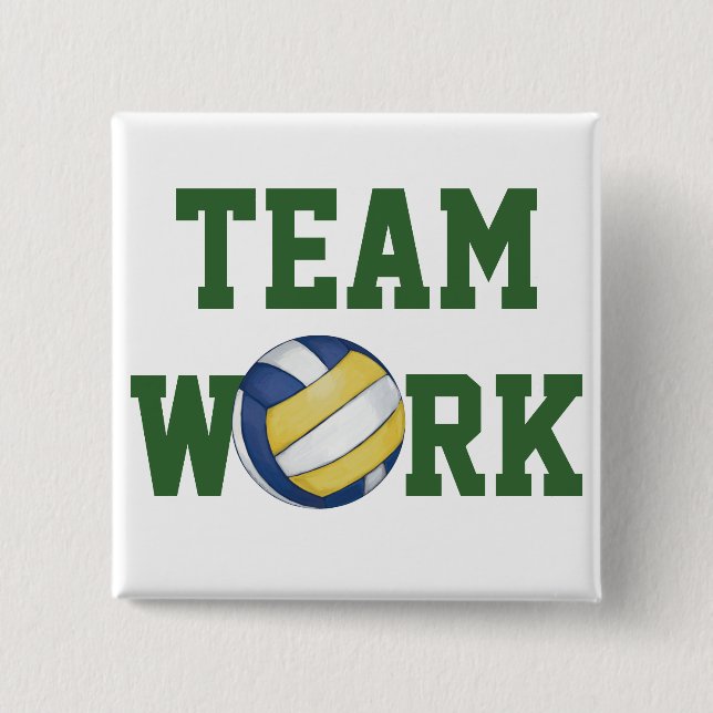 Chapa Cuadrada Nombre y número del equipo de voleibol (Anverso)