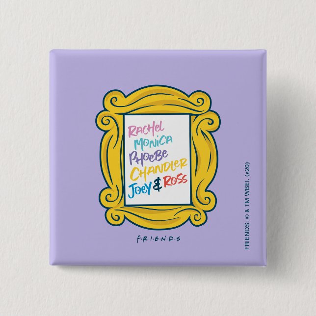 Chapa Cuadrada Nombres FRIENDS™ en Peephole (Anverso)