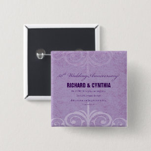 Chapa Cuadrada Nombres personalizados, 50 aniversario de bodas pa