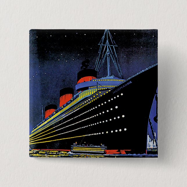 Chapa Cuadrada Normandie en la noche (Anverso)