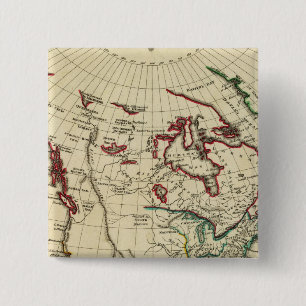 Chapa Cuadrada Norteamérica con fronteras delineadas