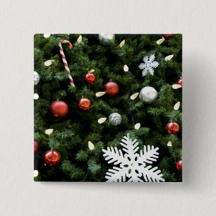 Chapa Cuadrada Norteamérica. Decoraciones del navidad en árbol.
