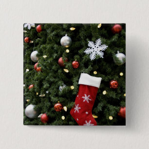 Chapa Cuadrada Norteamérica. Decoraciones del navidad en árbol.