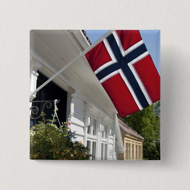 Chapa Cuadrada Noruega, Stavanger. Vistas históricas al centro. (Anverso)