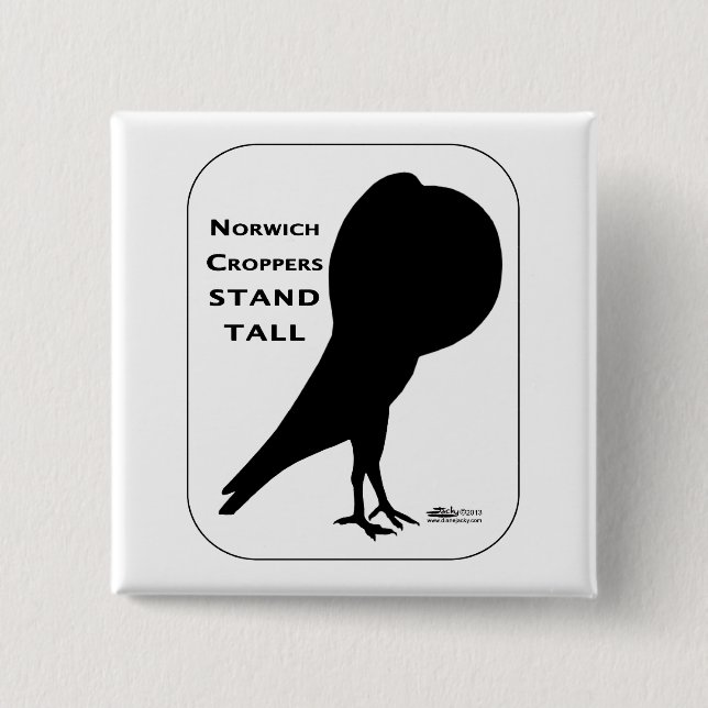 Chapa Cuadrada Norwich Croppers Stand Tall (Anverso)