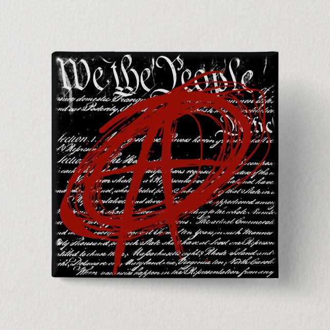 Chapa Cuadrada Nosotros la gente: Anarquía (Anverso)