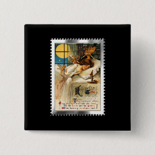 Chapa Cuadrada Nostálgico Halloween Slumber Goblins y Fairies