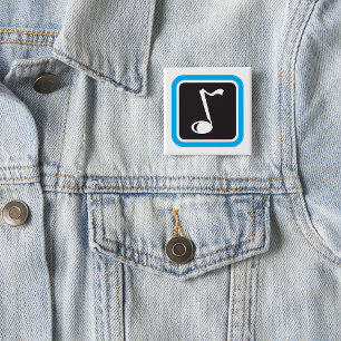 Chapa Cuadrada Nota musical negrita Símbolo musical Minimalista