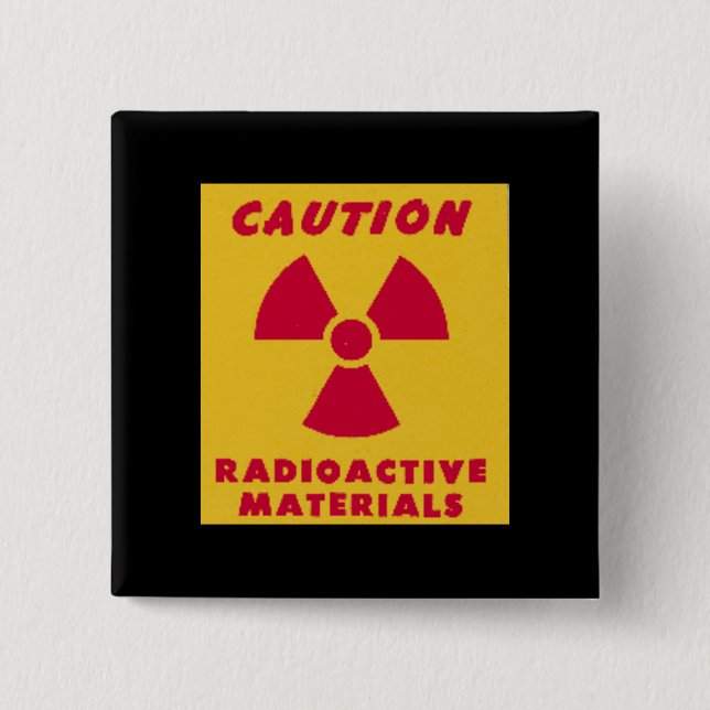 Chapa Cuadrada Novedad de los materiales radioactivos (Anverso)