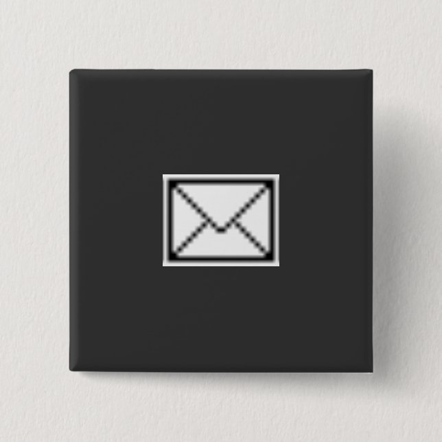 Chapa Cuadrada Novedad del icono del correo (Anverso)