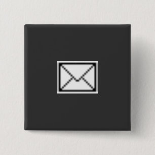 Chapa Cuadrada Novedad del icono del correo