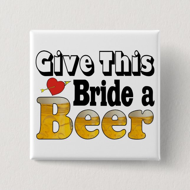 Chapa Cuadrada Novia Cerveza (Anverso)