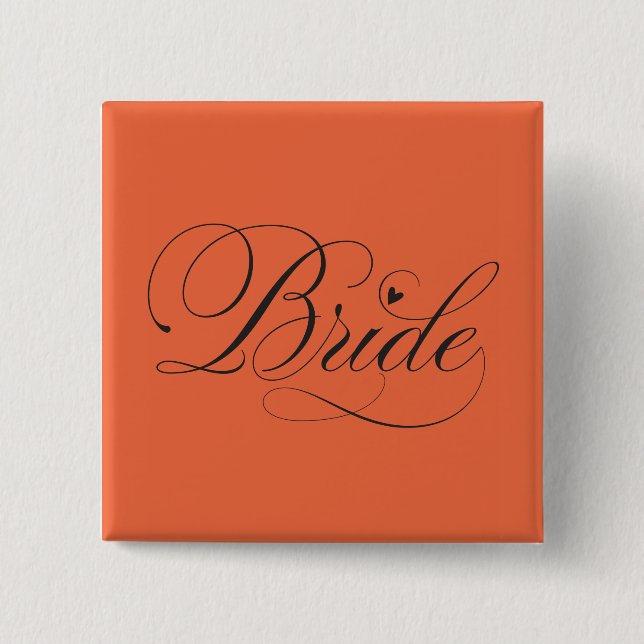 Chapa Cuadrada Novia con corazón (Anverso)