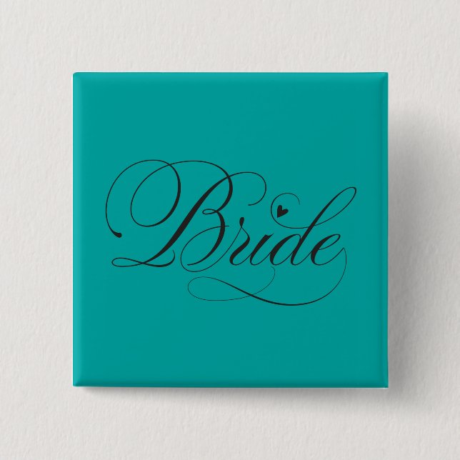 Chapa Cuadrada Novia con corazón (Anverso)