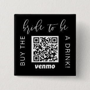 Chapa Cuadrada Novia Para Comprar Una Bebida Con El Código QR Ven