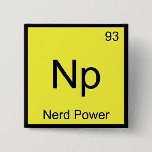 Chapa Cuadrada Np - Símbolo de elemento química de potencia nervi