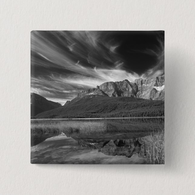 Chapa Cuadrada Nubes de cirro sobre el lago Waterfowl, Banff (Anverso)
