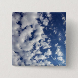 Chapa Cuadrada Nubes esponjosas En El Cielo Azul