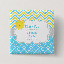 Nuestra pequeña fiesta de cumpleaños azul y amaril