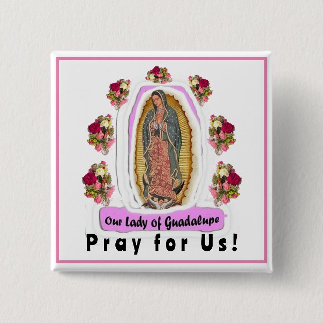 Chapa Cuadrada Nuestra Señora de Guadalupe (Anverso)