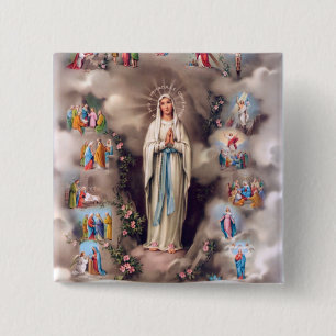 Chapa Cuadrada Nuestra señora de Lourdes