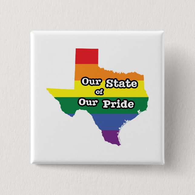Chapa Cuadrada Nuestro estado de orgullo | Texas (Anverso)
