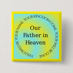 CHAPA CUADRADA NUESTRO PADRE EN EL CIELO