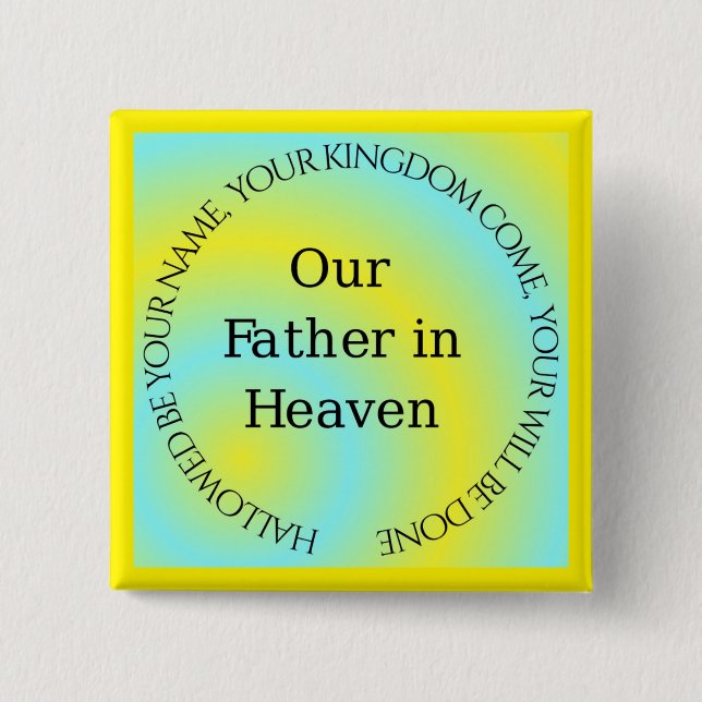 CHAPA CUADRADA NUESTRO PADRE EN EL CIELO (Anverso)