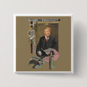 Chapa Cuadrada Nuestro presidente Trump