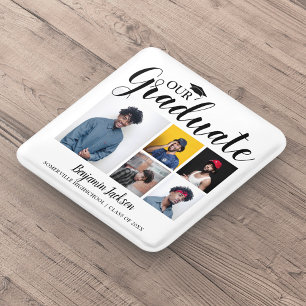 Chapa Cuadrada Nuestros Graduados   5 Fotos de Graduación