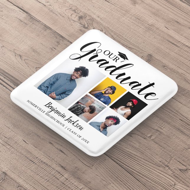 Chapa Cuadrada Nuestros Graduados | 5 Fotos Graduación (Subido por el creador)