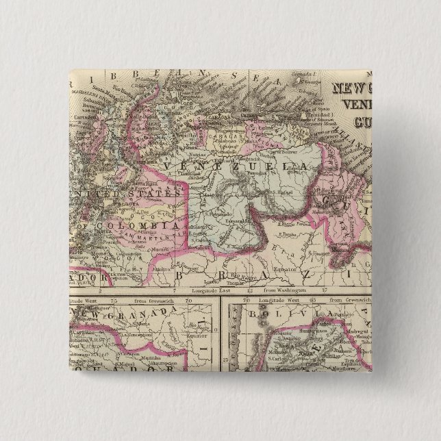 Chapa Cuadrada Nueva Granada, Venezuela, Guyana (Anverso)