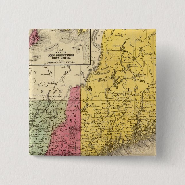 Chapa Cuadrada Nueva Inglaterra 3 (Anverso)