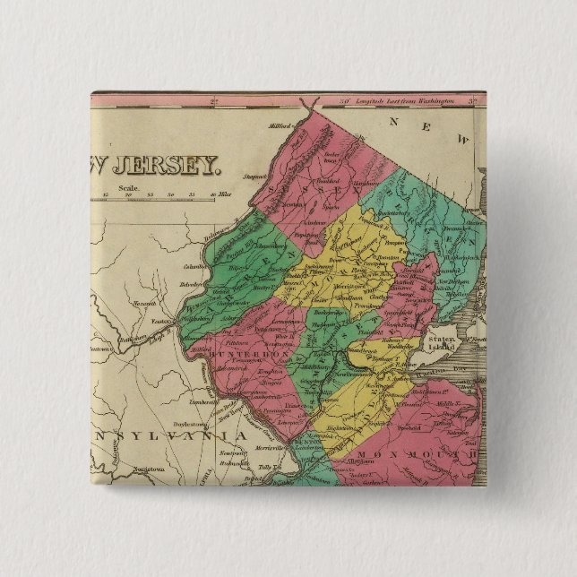 Chapa Cuadrada Nueva Jersey 3 (Anverso)