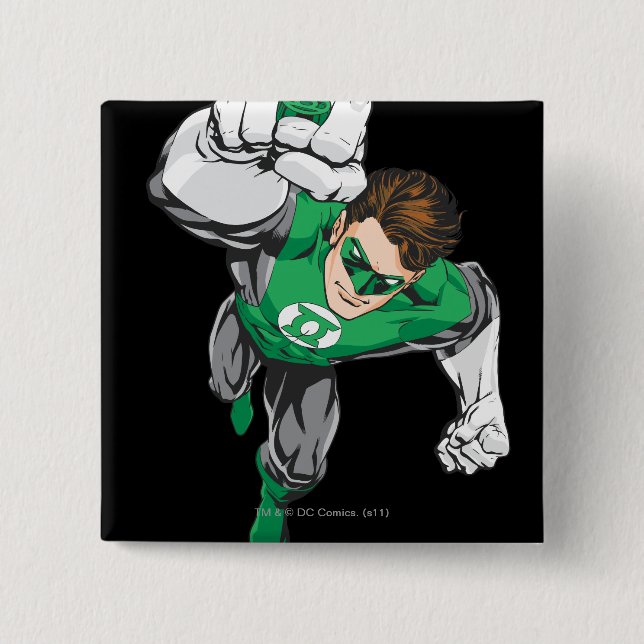 Chapa Cuadrada Nueva Linterna Verde 6 (Anverso)