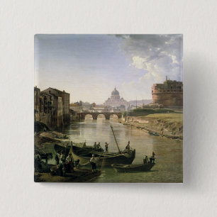 Chapa Cuadrada Nueva Roma con el Castel Sant'Angelo