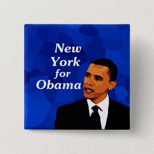Chapa Cuadrada Nueva York para Obama