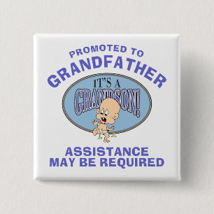Chapa Cuadrada Nuevo abuelo del nuevo nieto muy divertido