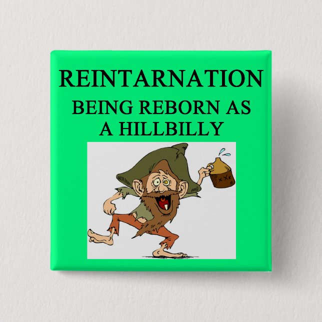 Chapa Cuadrada nuevo chiste del hillbilly de la edad (Anverso)