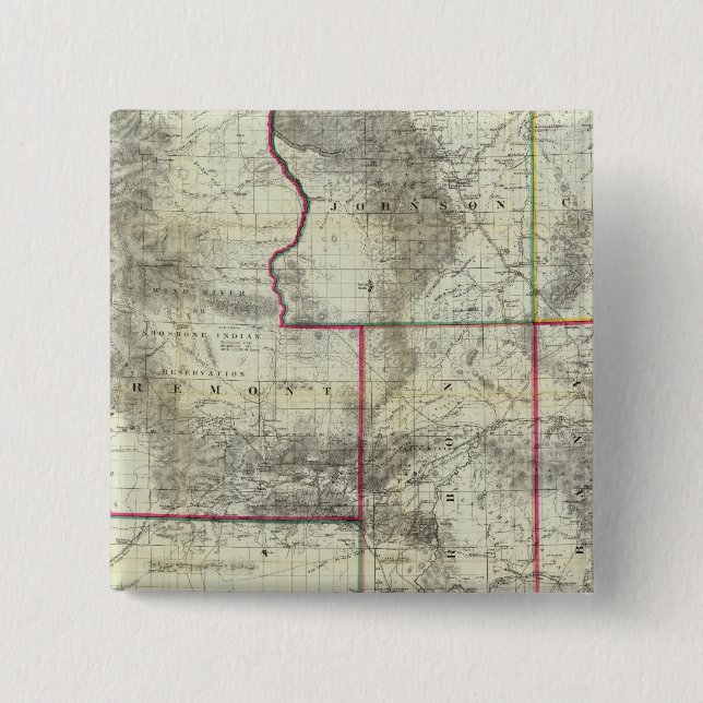 Chapa Cuadrada Nuevo mapa de Holt, Wyoming (Anverso)