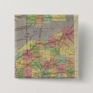 Chapa Cuadrada Nuevo mapa de Indiana
