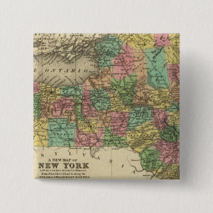 Chapa Cuadrada Nuevo Mapa De Nueva York