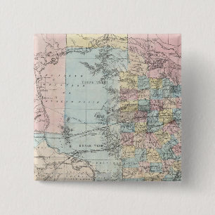 Chapa Cuadrada Nuevo mapa del estado de Texas de Richardson