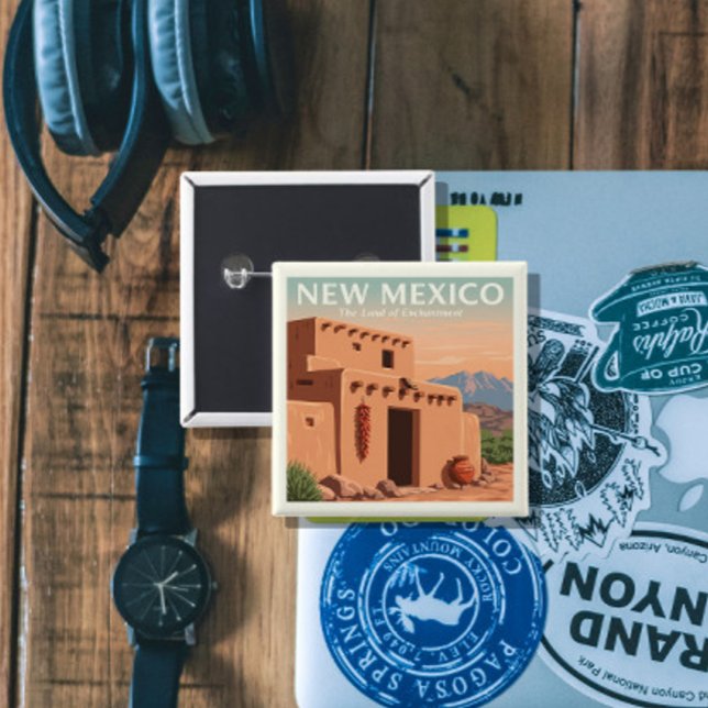 Chapa Cuadrada Nuevo México vintage (Subido por el creador)