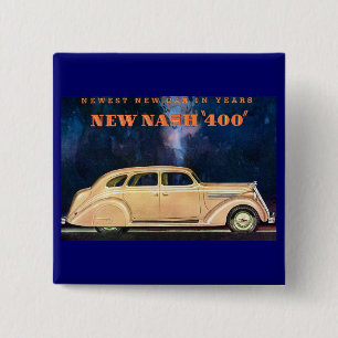 Chapa Cuadrada Nuevo vintage de Nash 400 - el nuevo coche más