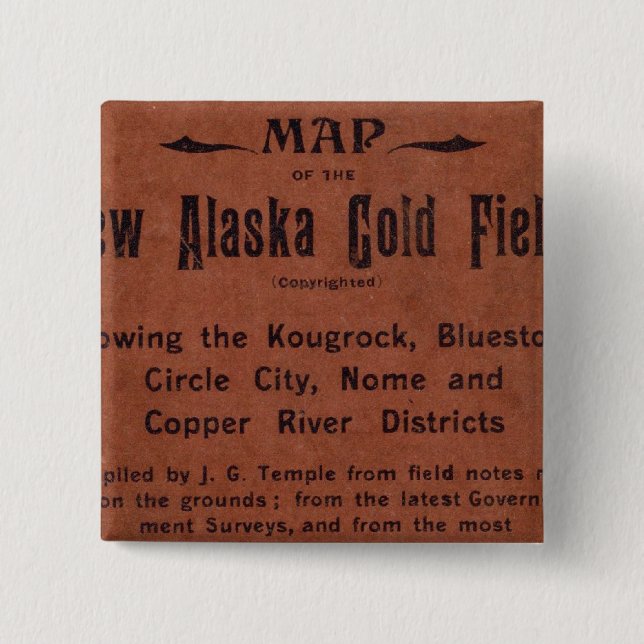 Chapa Cuadrada Nuevos campos de oro de Alaska (Anverso)