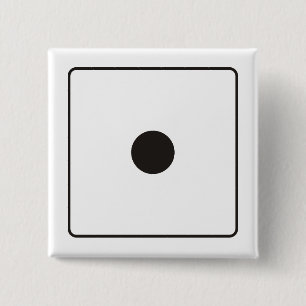 Chapa Cuadrada Números DICE de pips 1 + su backgr.